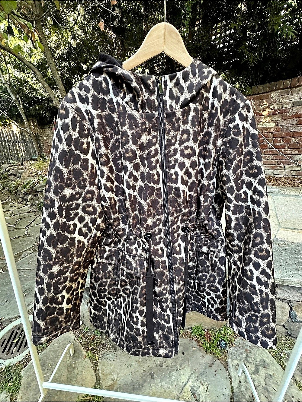 Johnston & Murphy Animal Print Jacket in Brown & Black Large Like New